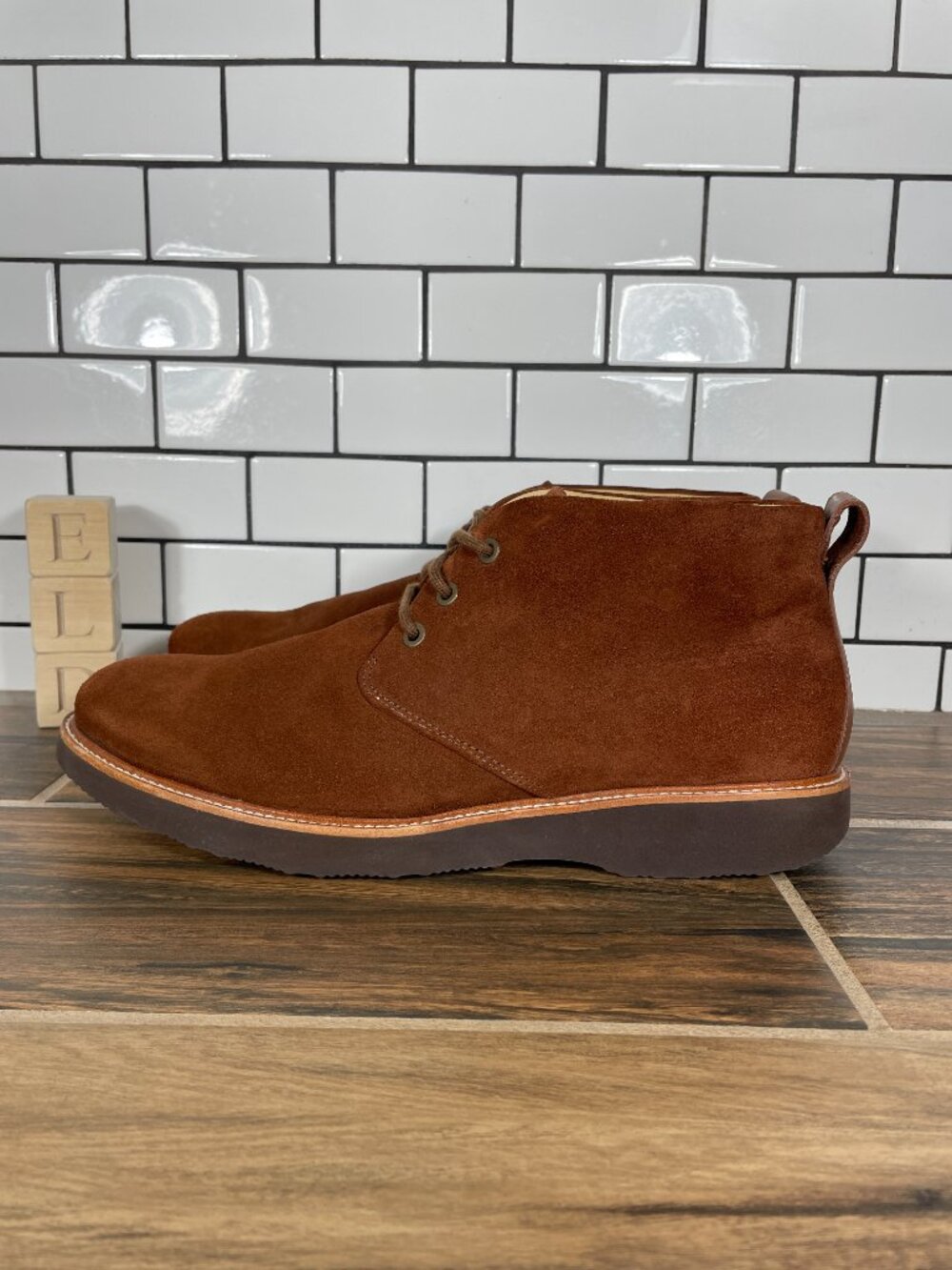 samuel hubbard Re-Boot Shoes Mens Size 10.5 Mahogany Suede Vibram Chukka Boots